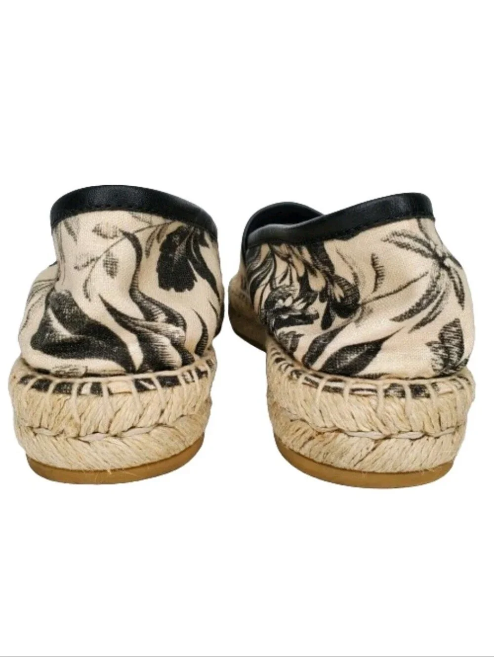 Gucci Floral Canvas Slip On Espadrille Flats