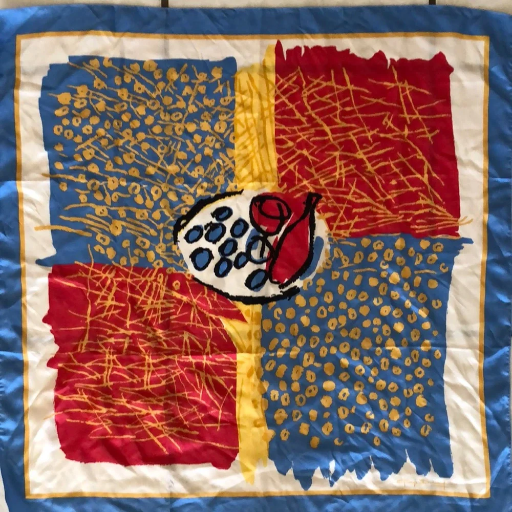100% Silk George Duboeuf Beaujolais Nouveau Collectible Silk Scarf