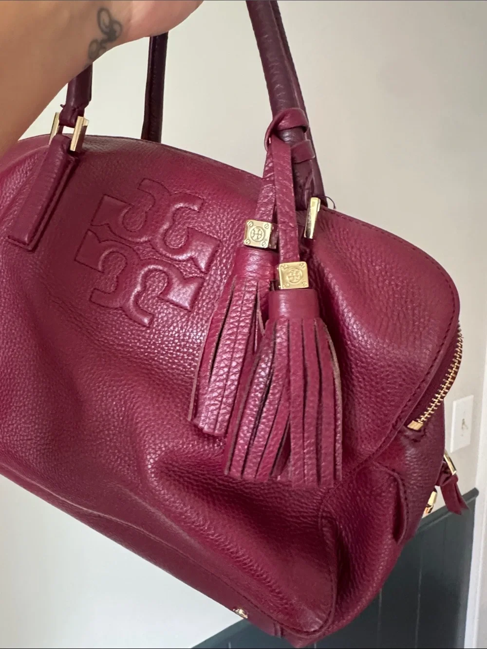 Tory Burch pebbled leather