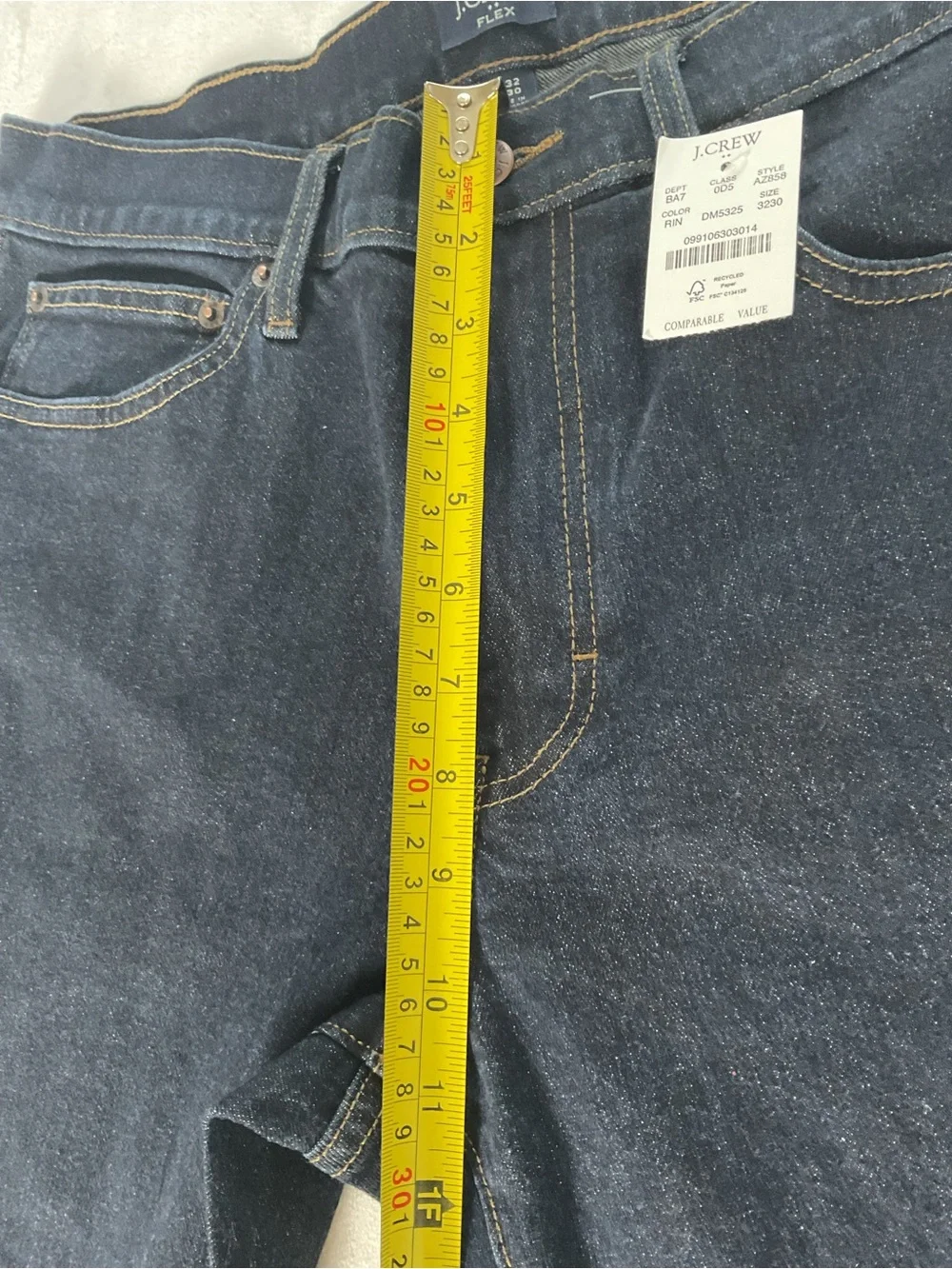 J. Crew comfort tags