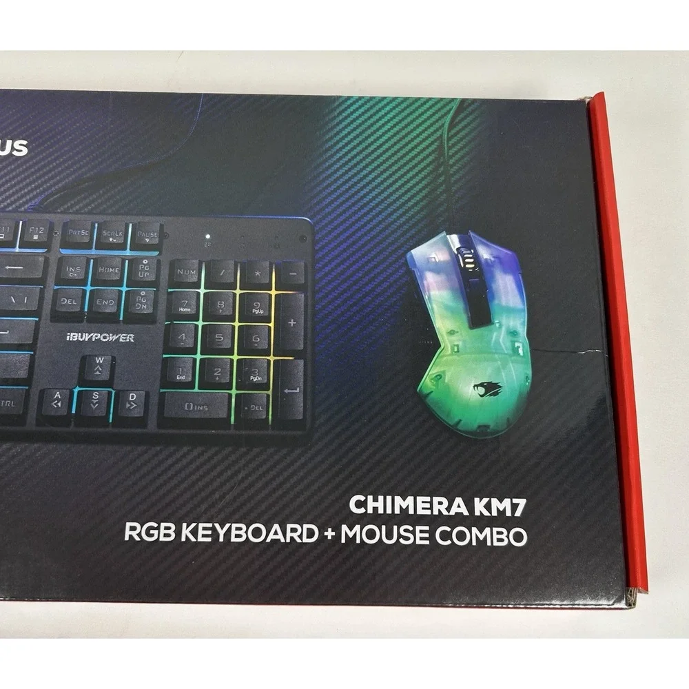 NEW iBUYPOWER Chimera KM7 RGB Gaming Keyboard and Mouse Combo