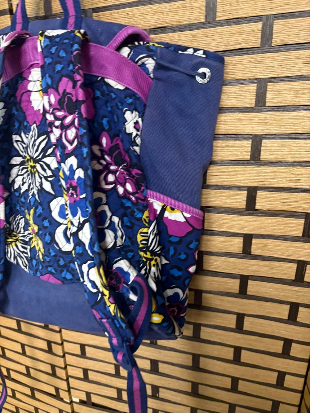 Vera Bradley Purple And Navy Backpack