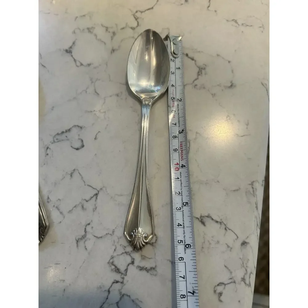 Vtg Rogers Oneida 1811 King James Silverplate Teaspoon Set of‎ 4 Flatware