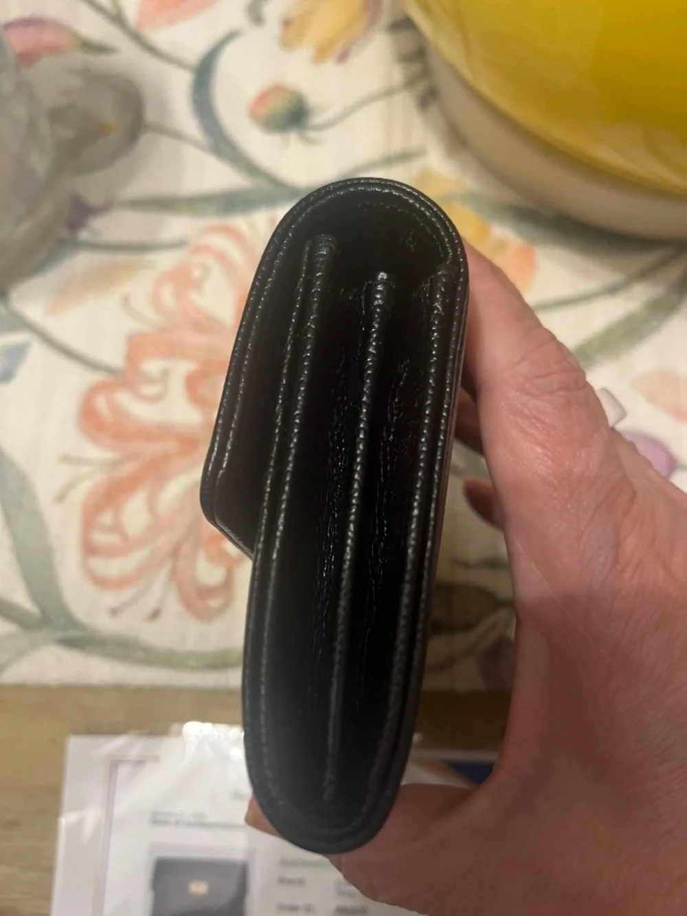 Chanel Boy Line Black Caviar Wallet