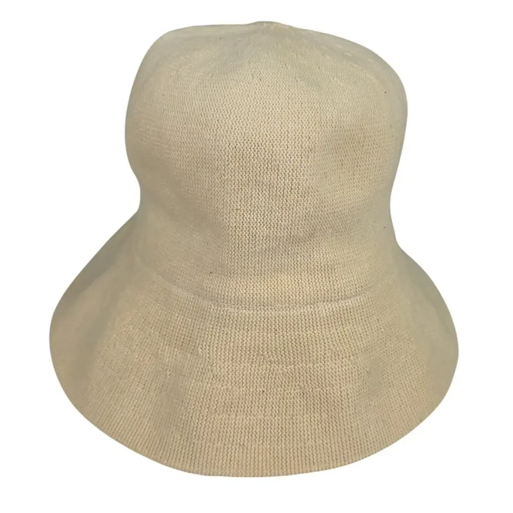 KANGOL KIDS CLASSIC BUCKET HAT – BEIGE KNIT – MADE IN UK – 10