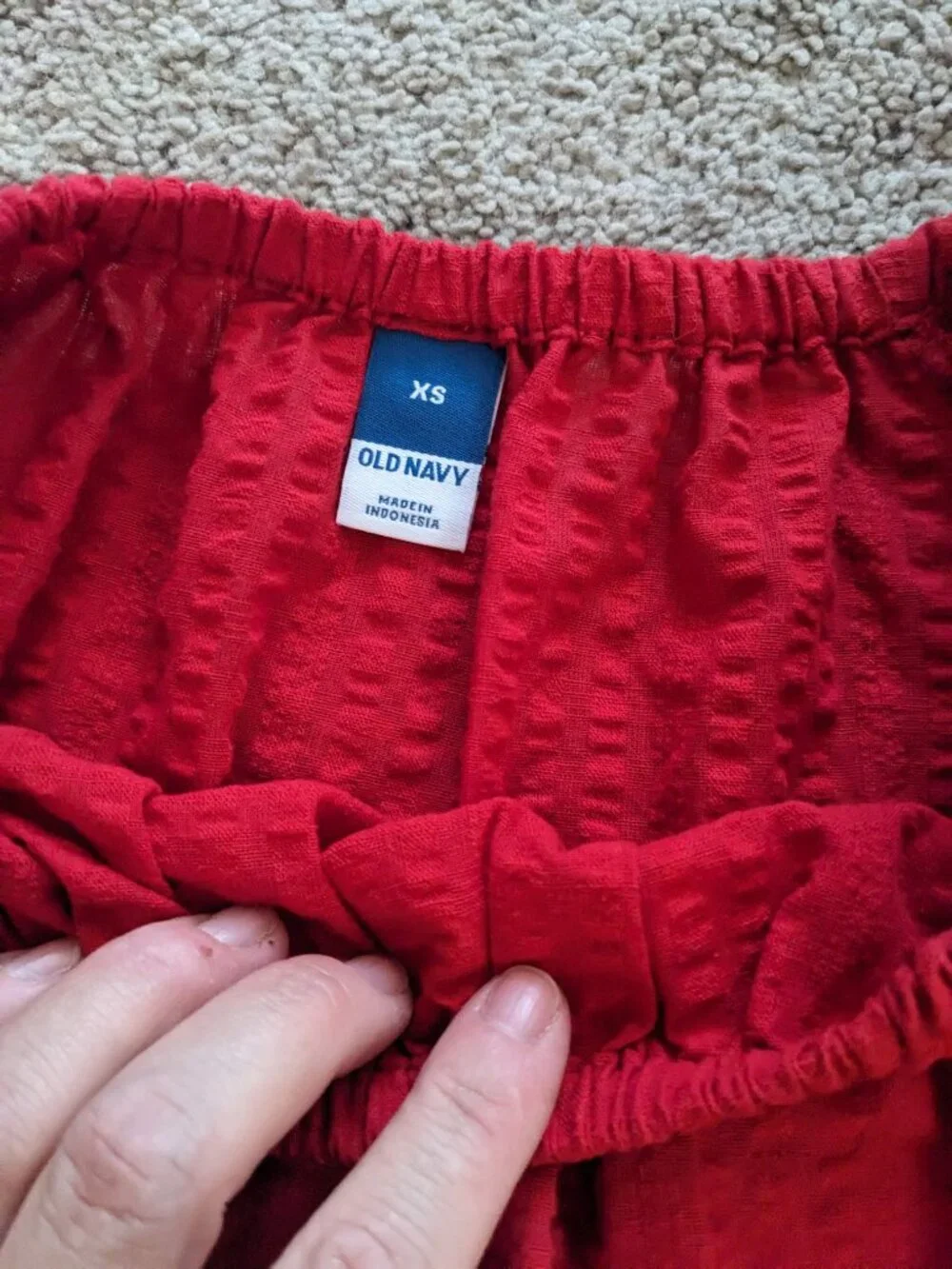 Old Navy red flowy