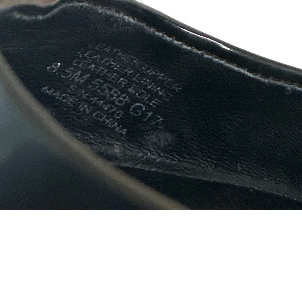 Tory Burch Trudy Patent Leather Ballet Flats Black Bow Logo Size 8.5