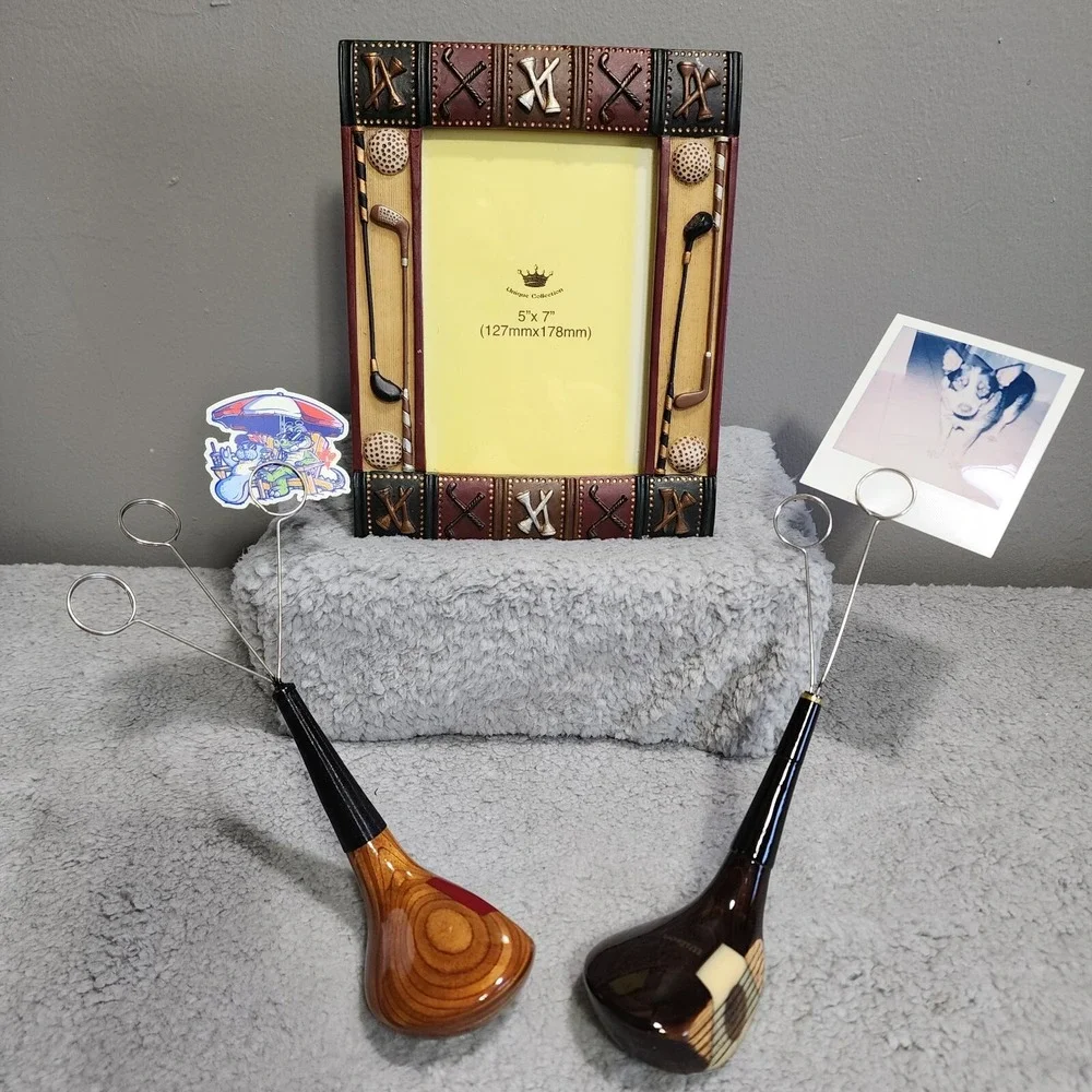 Golf Putter Picture Frame 3D Golf Club Photo Holder Desk Decor Country Club Gift