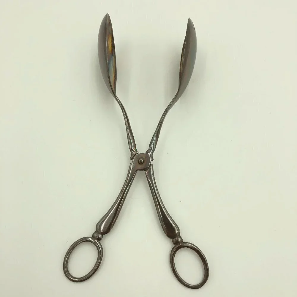 Sheffield Silver Plated Serving Spoon Salad Tongs