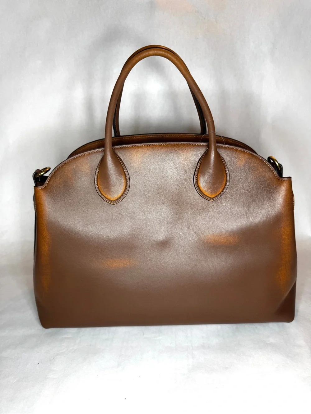 Coach Soft Empire 40 Satchel – Loved Leather Brown | NWT | Complete Set