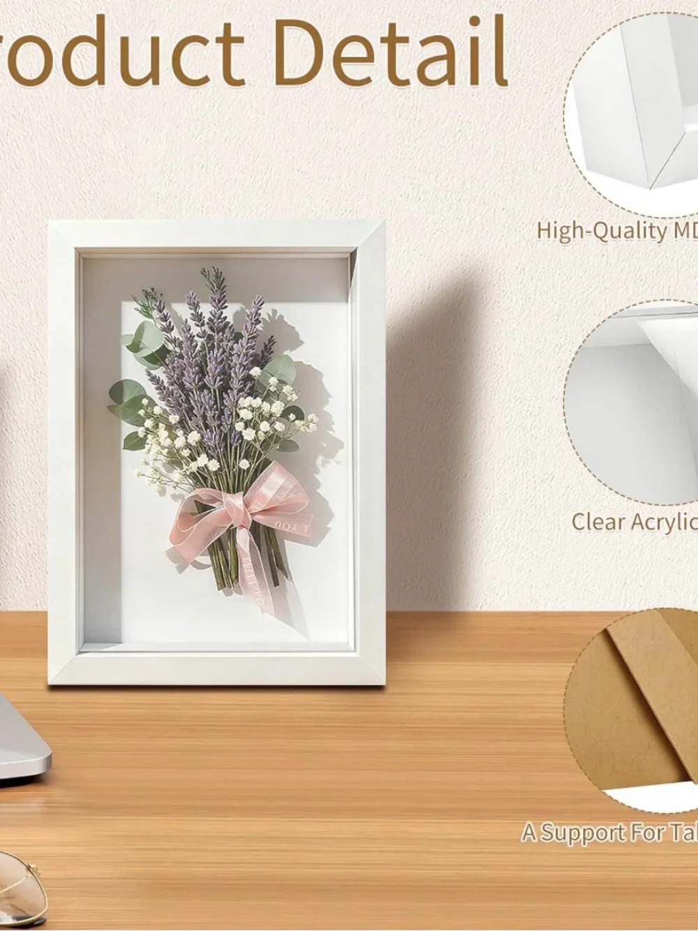 6 Pack 4 X 6 Inches Shadow Box Frame Small Wood Memory Display Cases