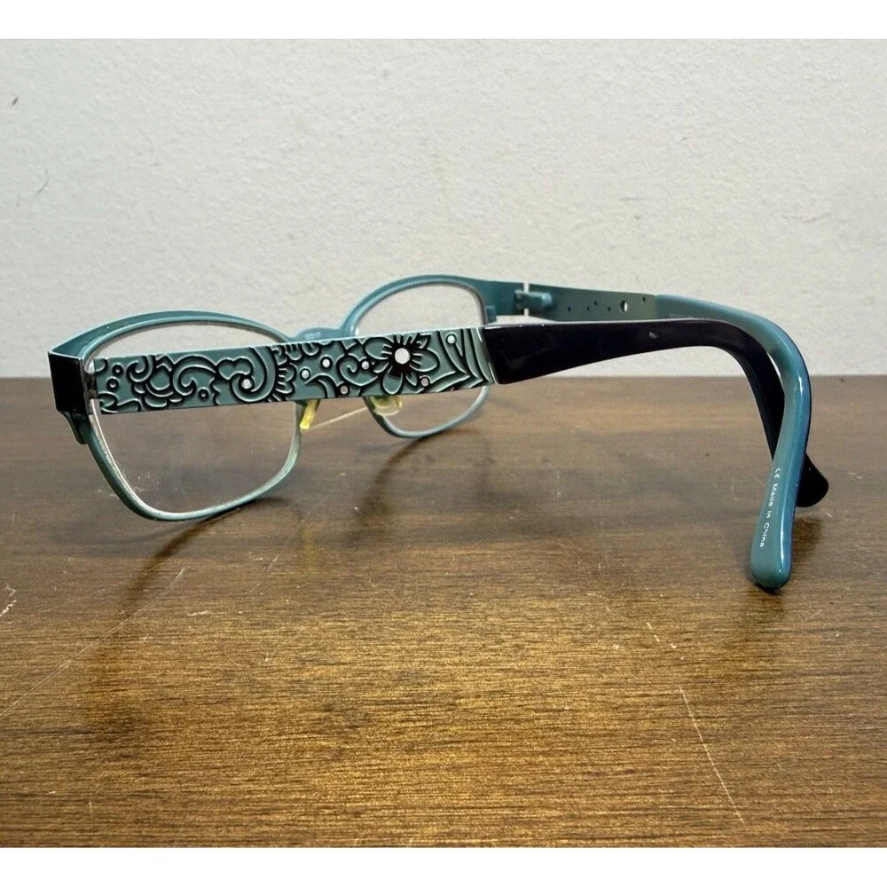 Karen Kane Eyeglass Frame Only Fairy Moss Women's Brown Teal Full Rim 52 17 135