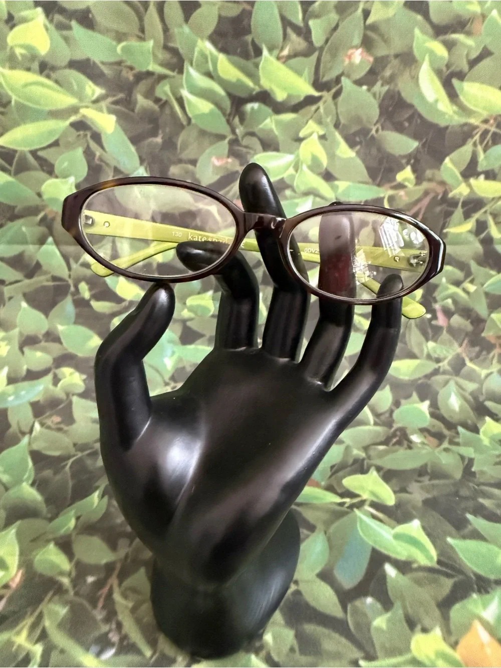 kate spade Brown Front with Lime Green Rim Cat-Eye Glasses