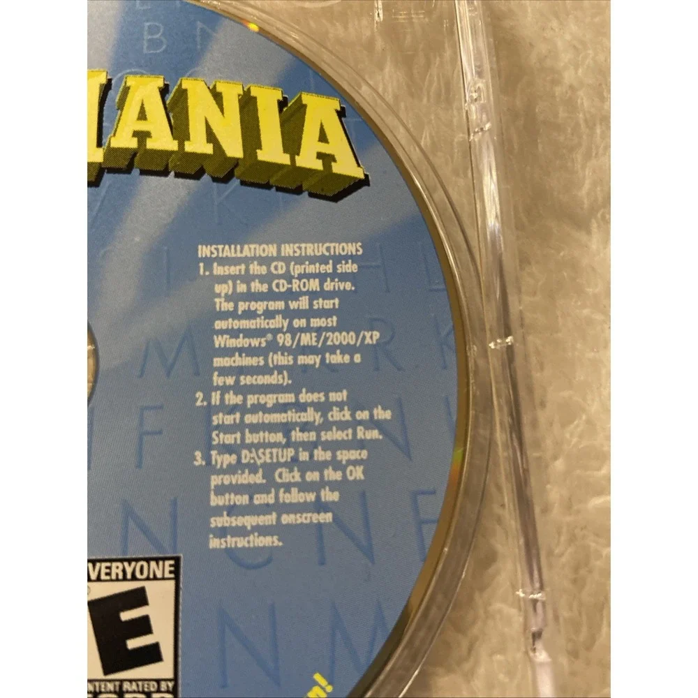 Word Mania PC CD ROM Game Egames 2005 Disc Only Vintage