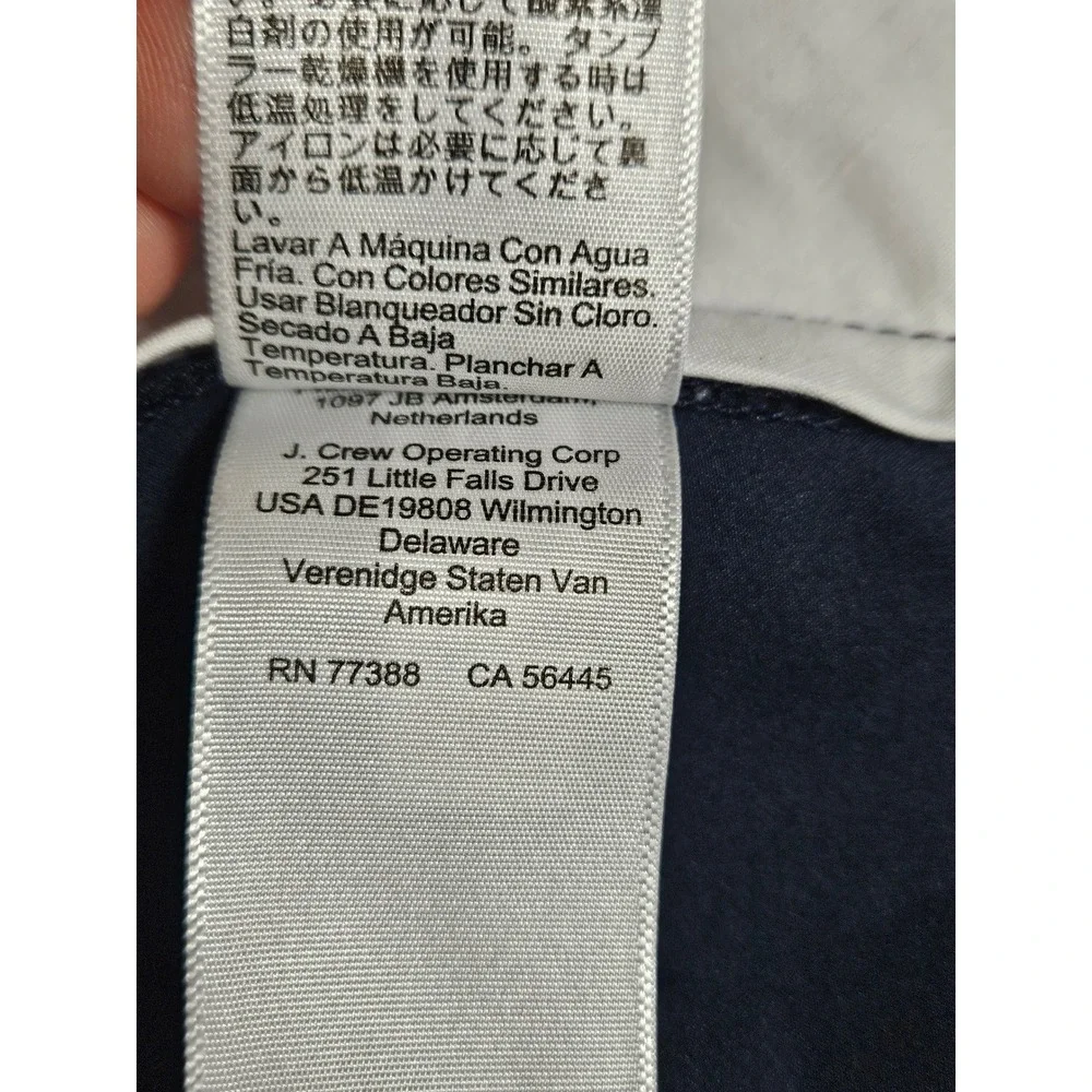 J.Crew Flex Slim Fit Navy Blue Performance Pants Mens 33x32 AA712 NWT
