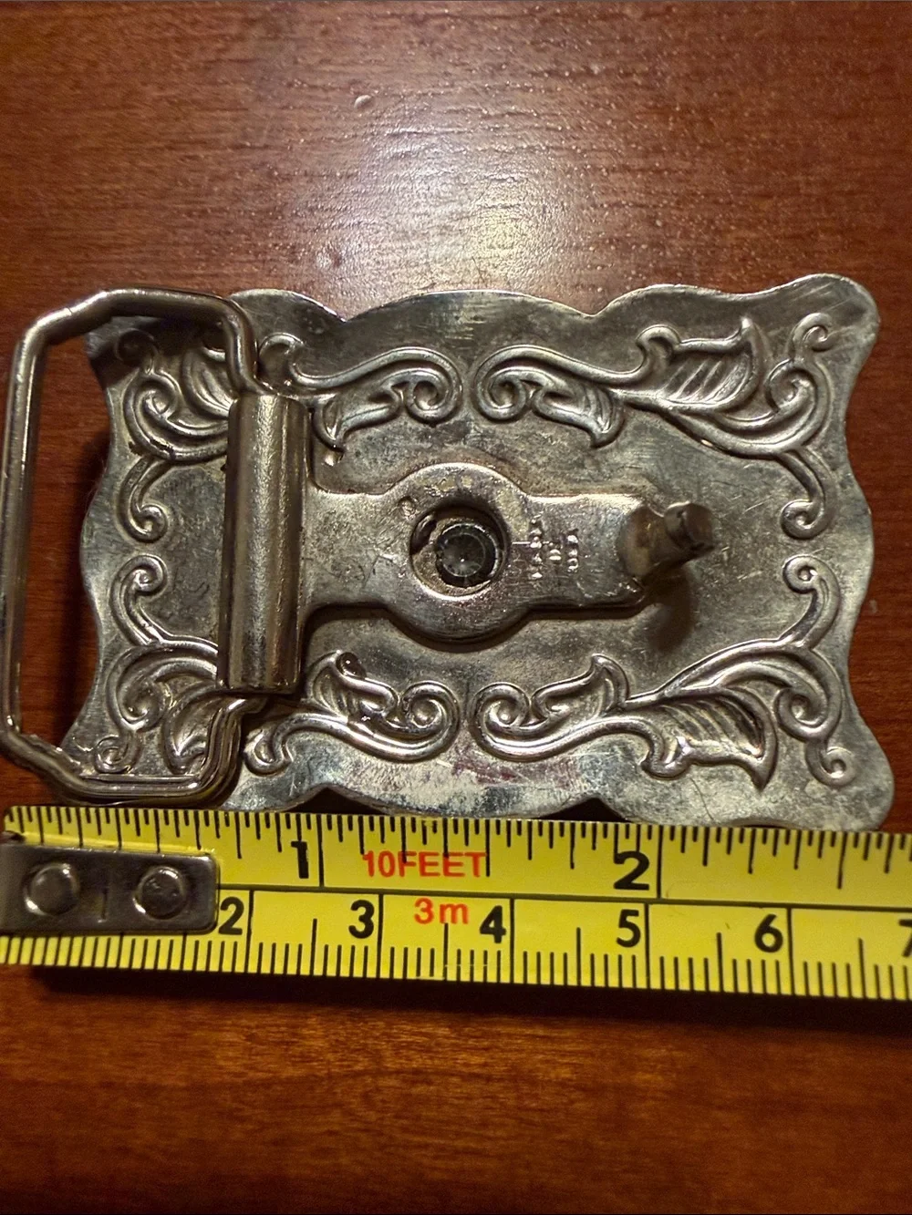Western Horse Head Engraved Metal Belt Buckle - silver Tone