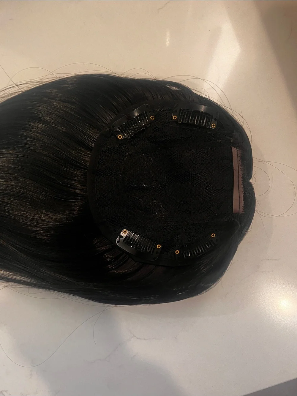 Black/brown Women’s Synthetic Clip in Hair Topper - straight