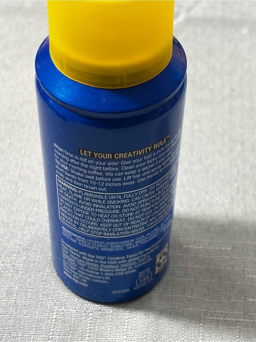 BedHead Dirty Secret Dry Shampoo - Blue and Yellow Bottle