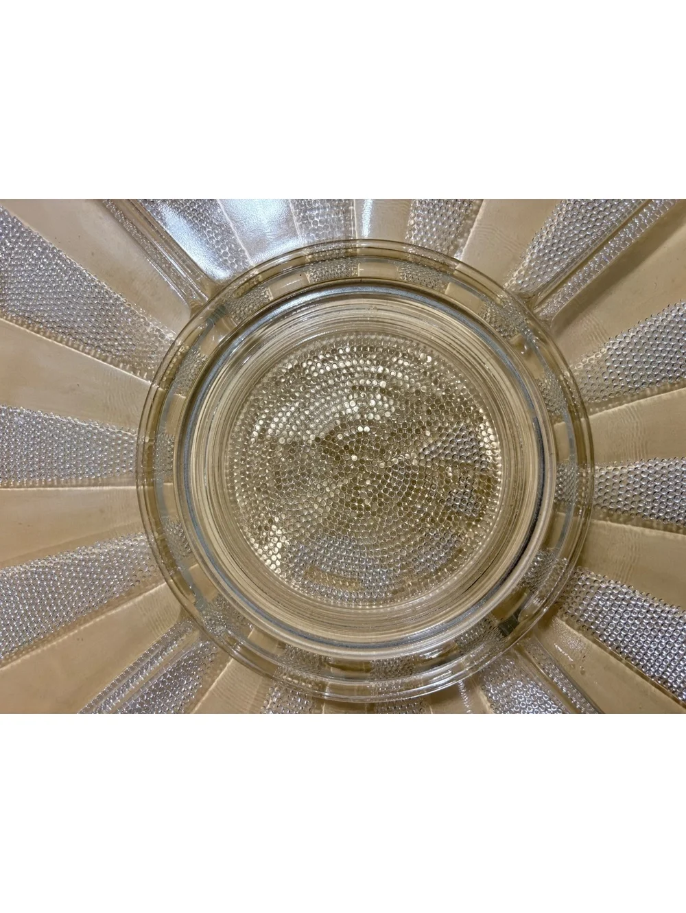 Vintage Clear Glass Chip & Dip Set 2 Piece Scalloped Edge Platter with Bowl 11