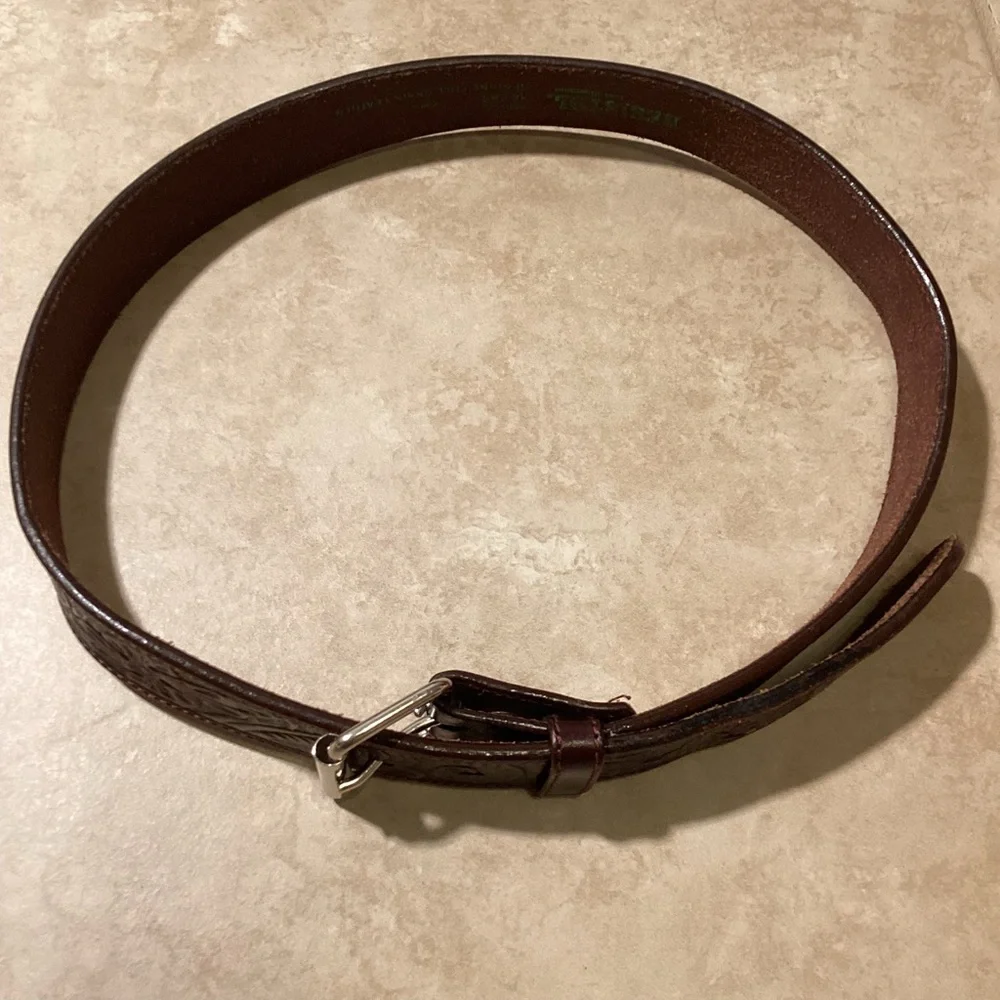 Brown Genuine Full Grain Leather Men’s Belt Size 34
