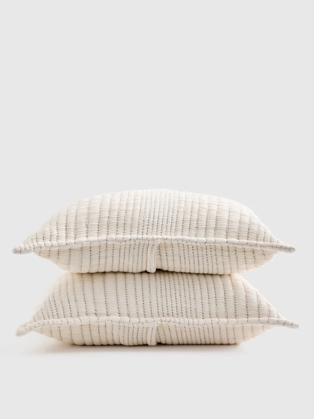 Quince Organic Cotton Hand Stitched Pillow Shams set of 2
