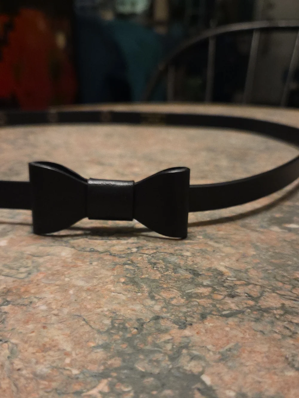Boden Leather Black Bow Belt Adjustable L/XL