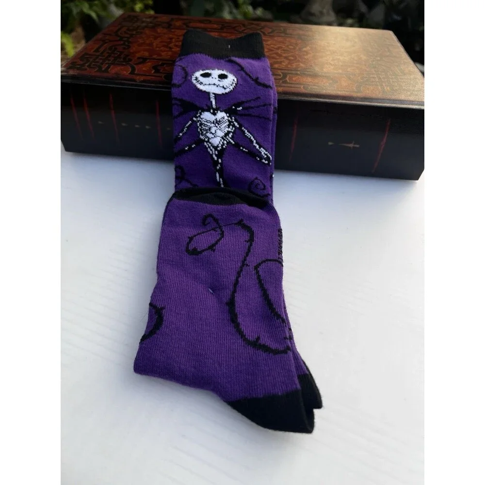 Disney Nightmare Before Christmas Jack Skellington Crew Socks NWT Shoe 4-10