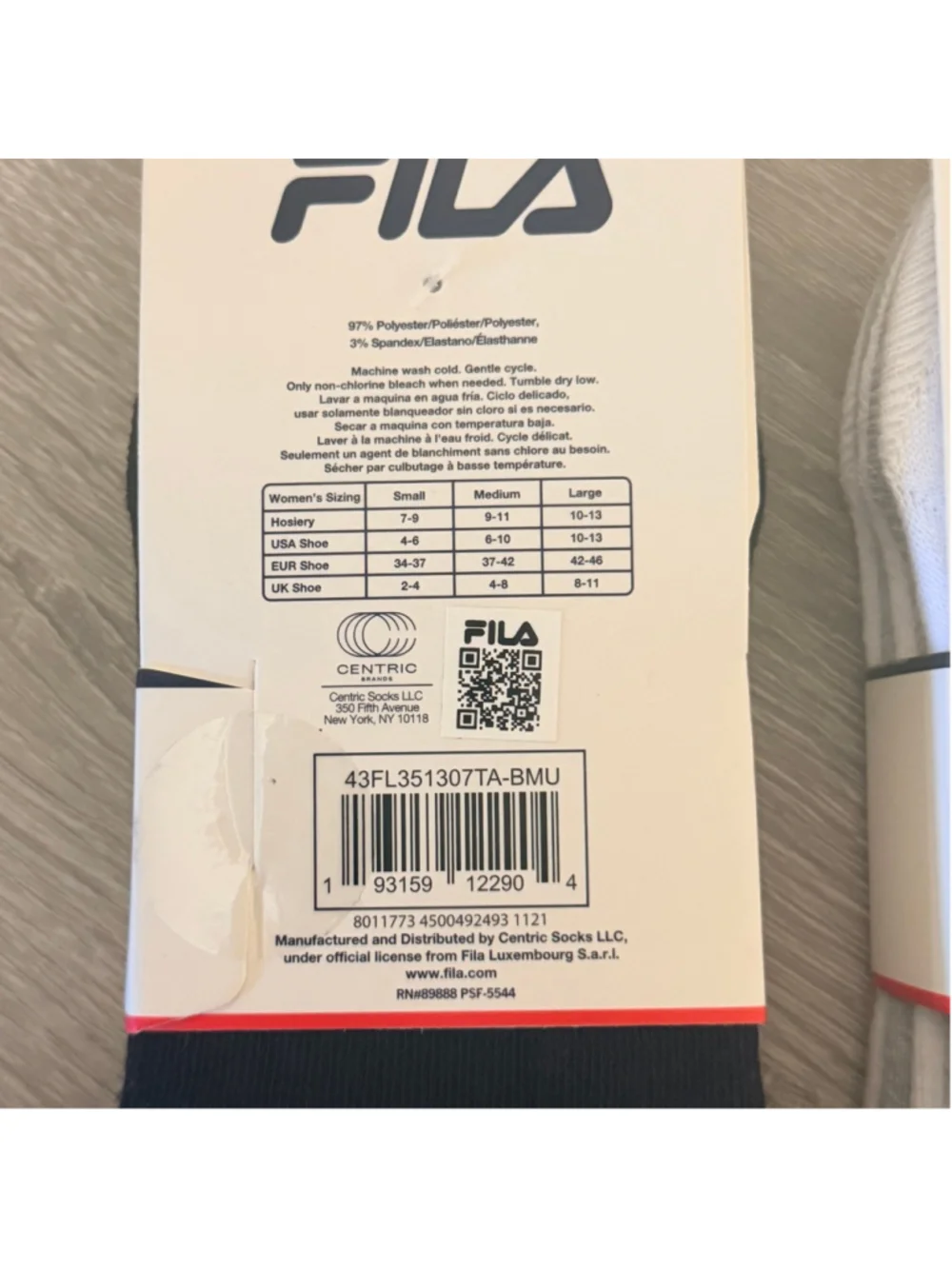 FILA Super No Show Socks 2 Packs 5-Pair Each Size 6-10 — 10 Pairs - b10