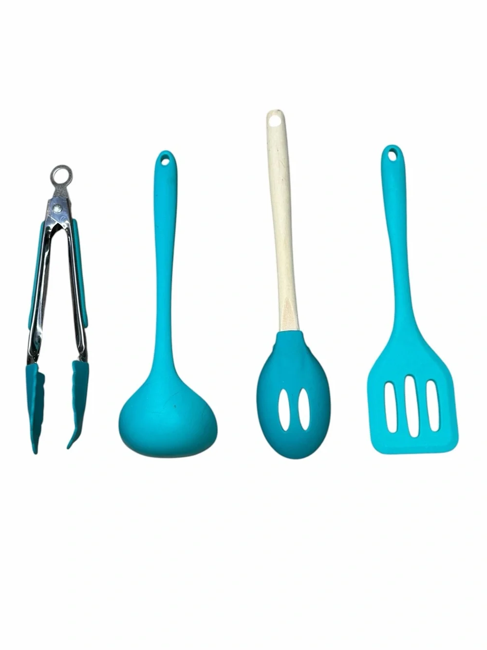 NWOT Zeal Set of 4 Teal Silicone Mini Cooking Utensils