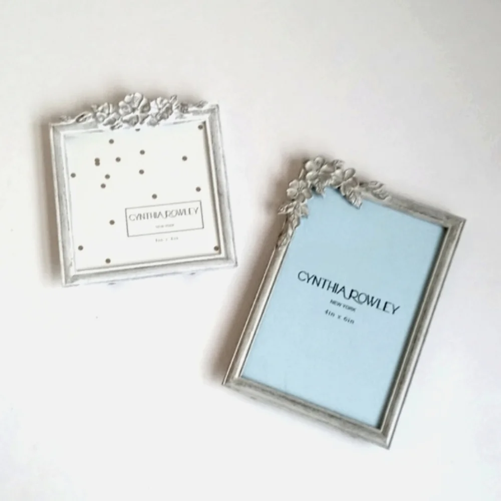 Shabby Chic White Washed/ Aged Sea Foam Green Shabby Chic Picture Frame Set of 3