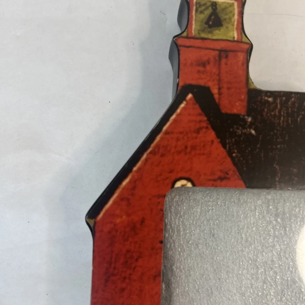 Warren Kimble Baker SchoolHouse Photo‎ Frame Fetco folk Primitive Country
