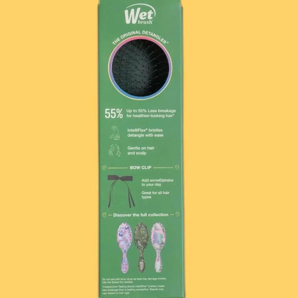 WICKED The Wet Brush WICKEDLY BRAVE And Bow Clip ELPHABA NEW