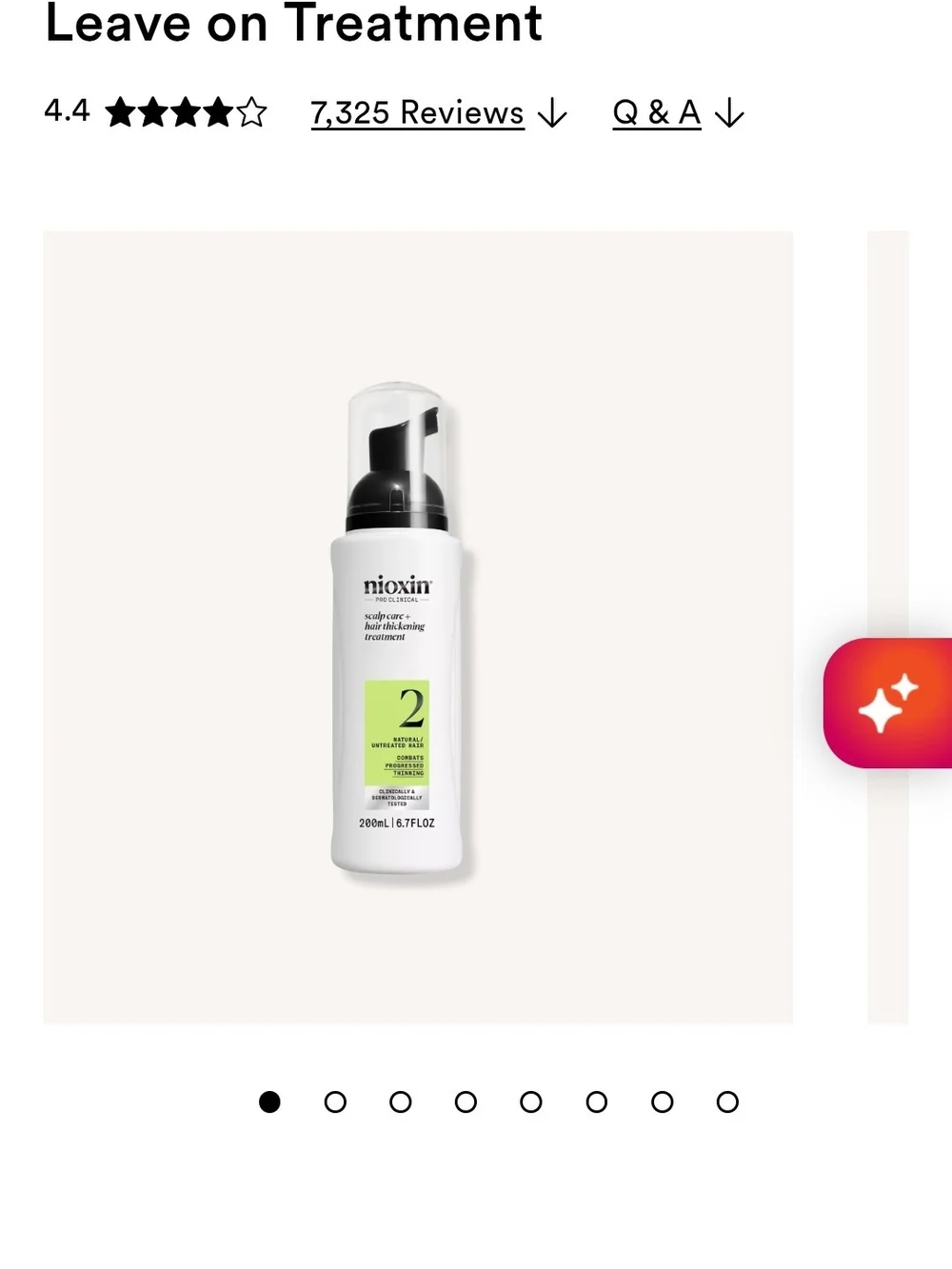 Nioxin Scalp Care + Hair Thickening Treatment 200ml  6.7 Oz