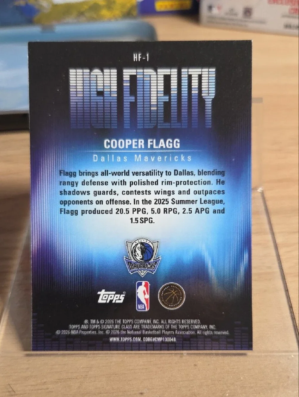 2026 Topps High Fidelity Cooper Flagg