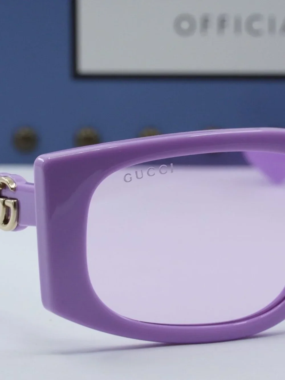 Gucci GG1534S 004 Rectangle Sunglasses - Lilac / Violet