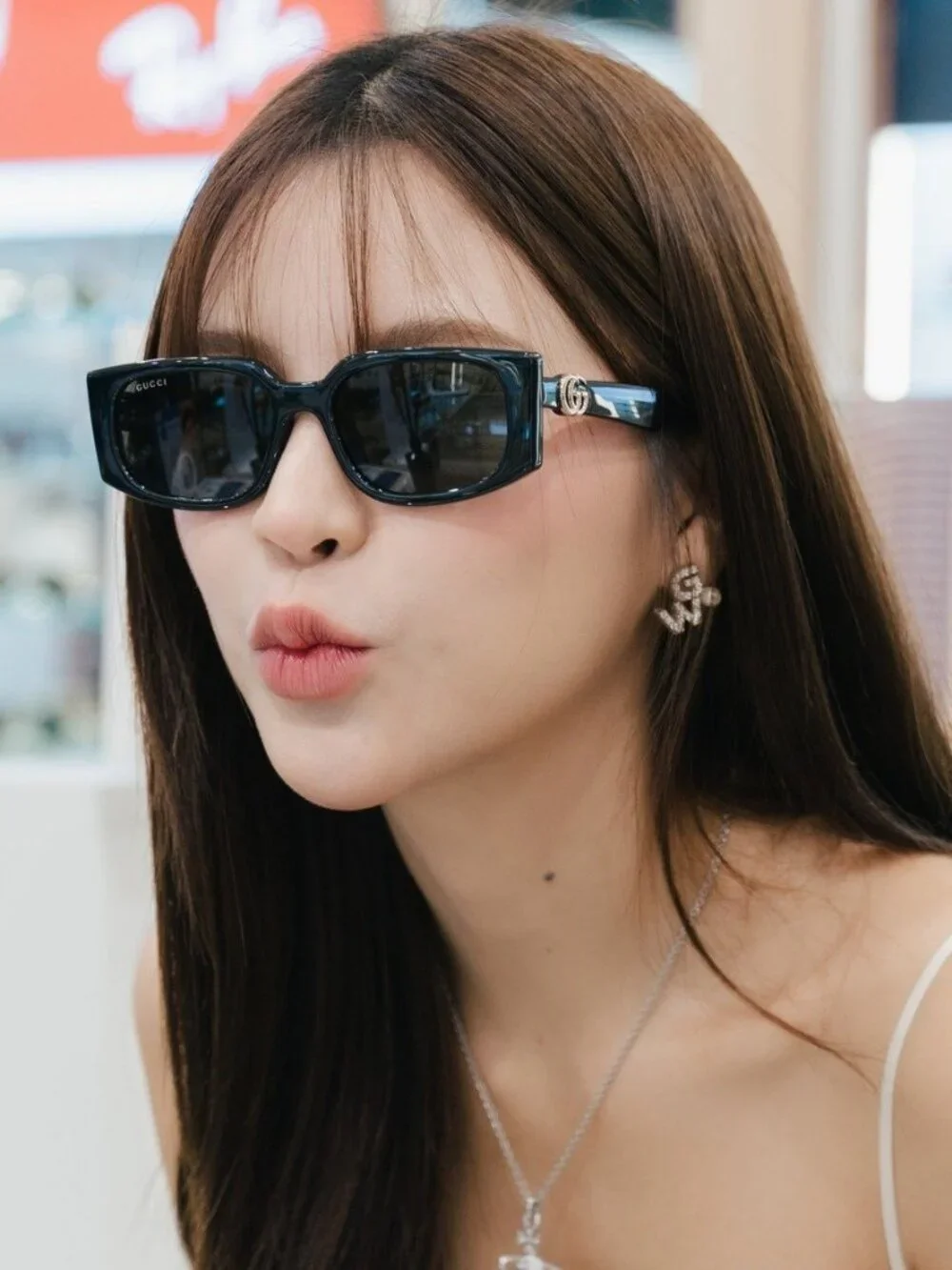 Gucci GG1534S 004 Rectangle Sunglasses - Lilac / Violet