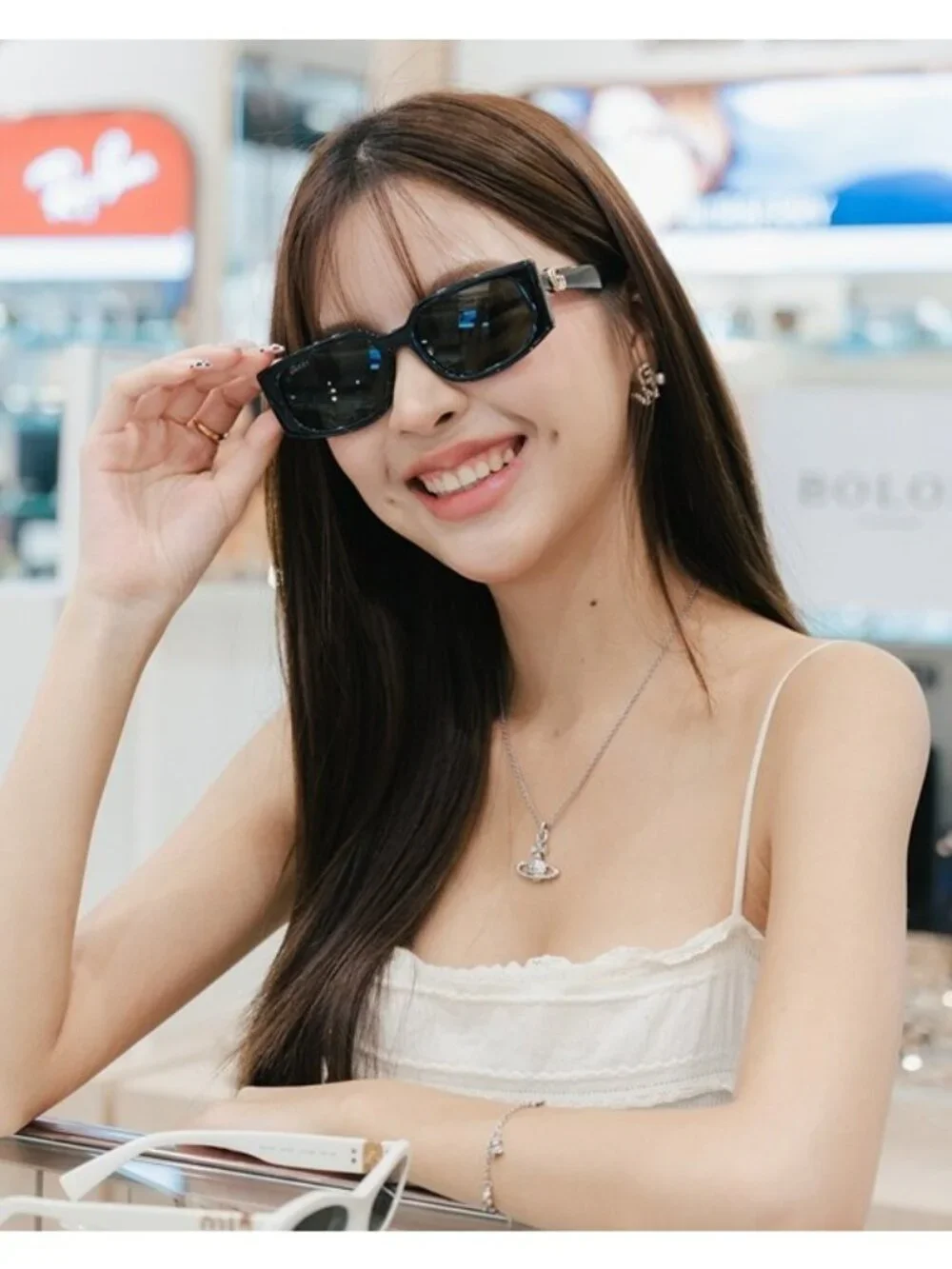 Gucci GG1534S 004 Sunglasses Lilac Rectangle Frame, Violet  Lenses