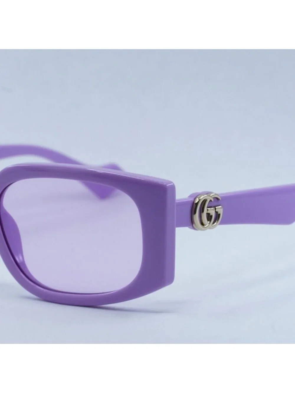 Gucci GG1534S 004 Sunglasses Lilac Rectangle Frame, Violet  Lenses