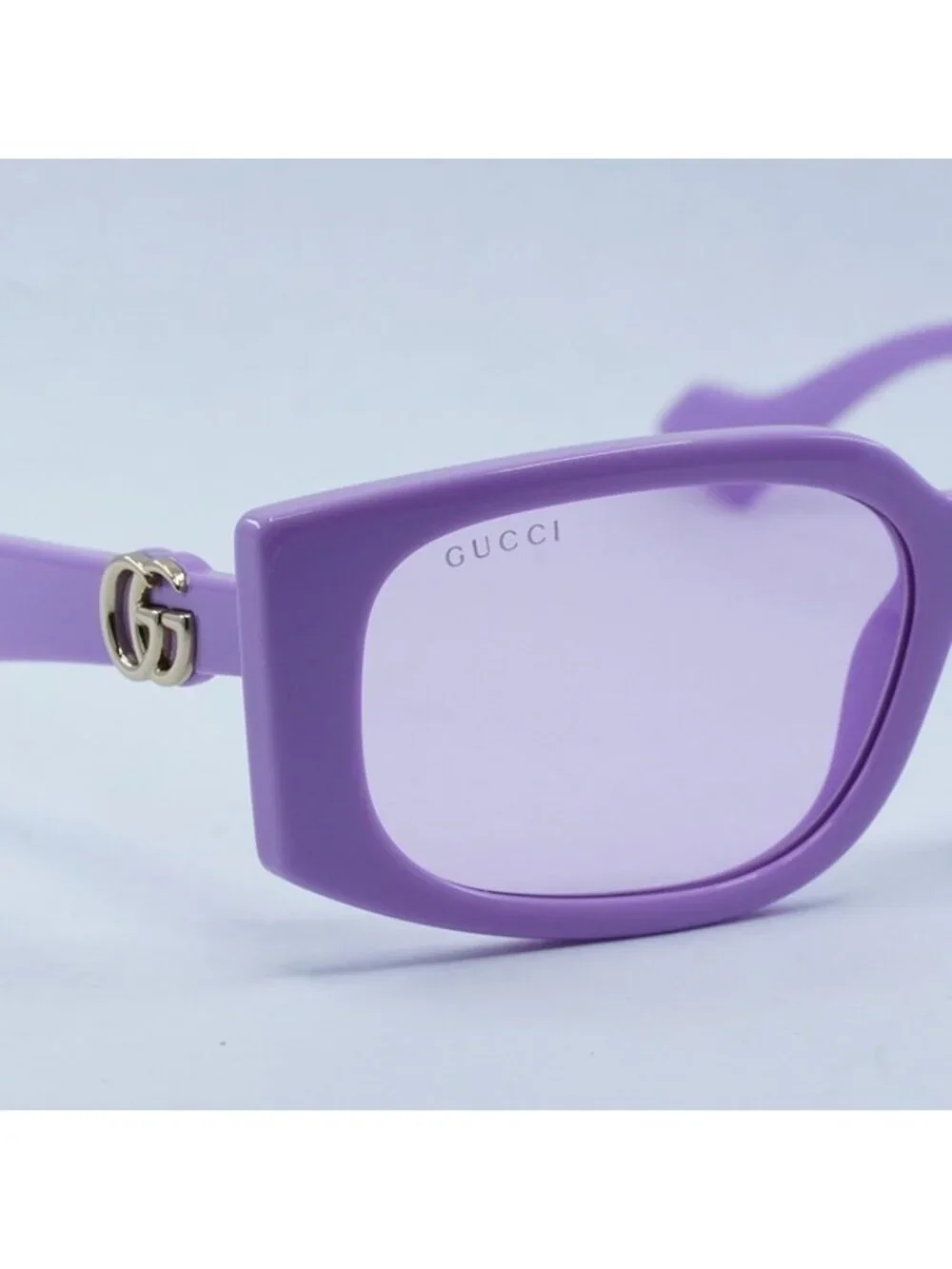 Gucci GG1534S 004 Sunglasses Lilac Rectangle Frame, Violet  Lenses