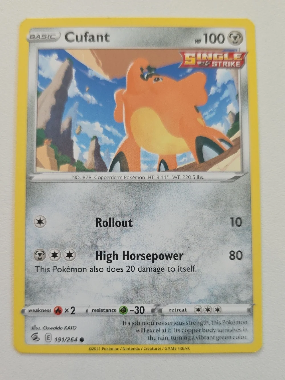 Pokemon Cufant And Copperajah Card