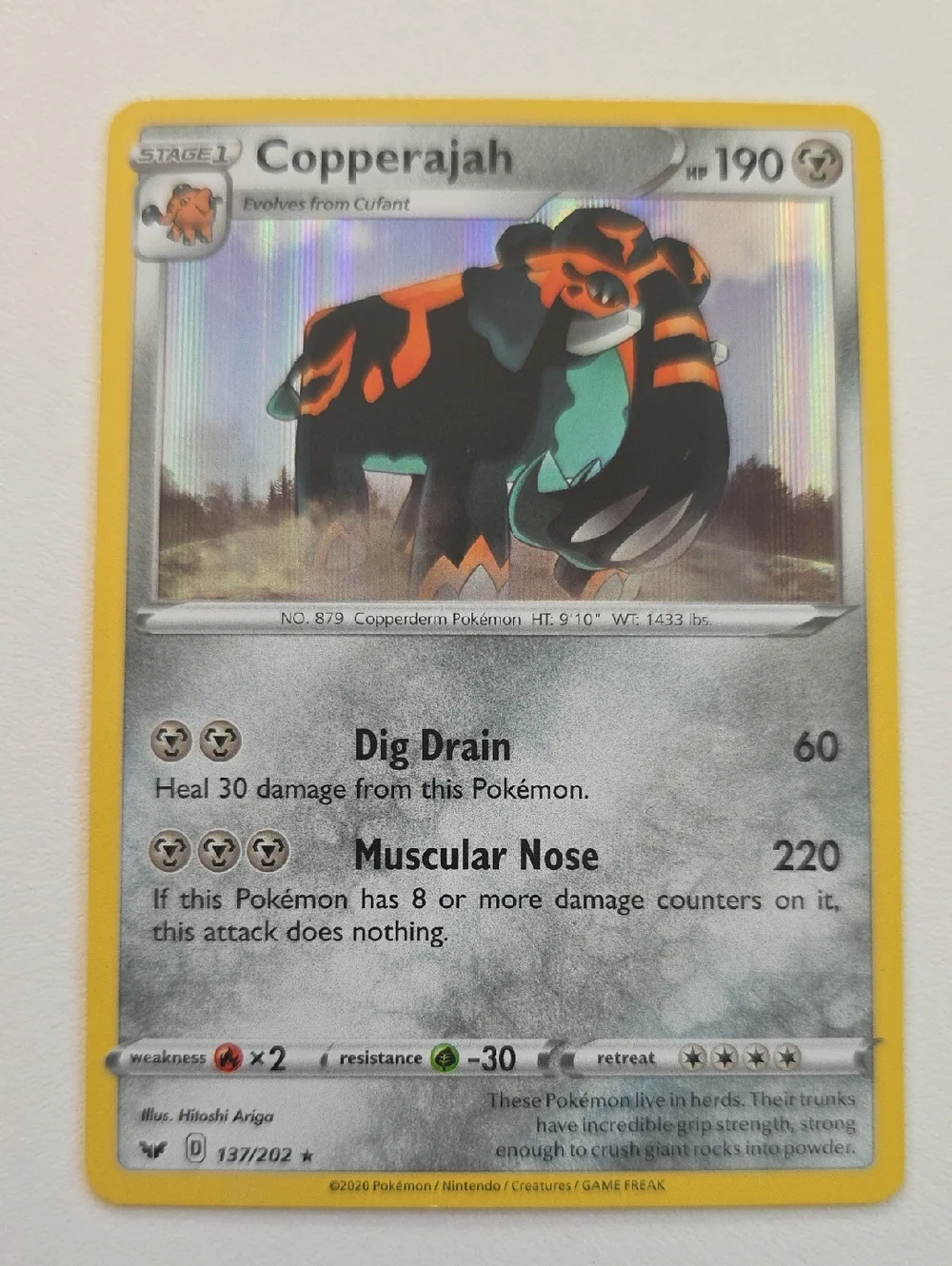 Pokemon Cufant And Copperajah Card