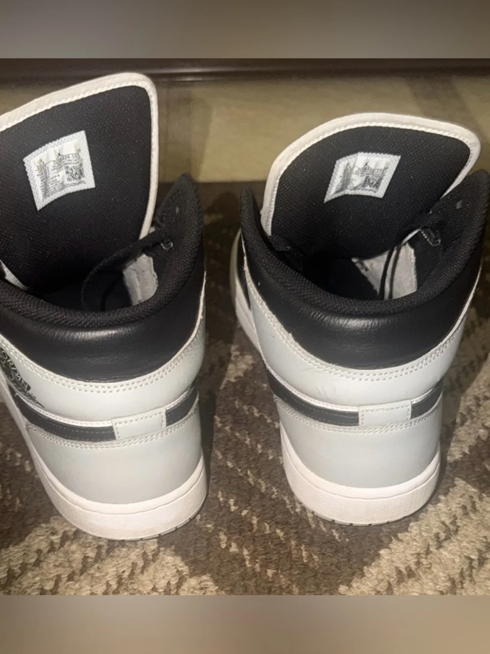 Jordan Black and White High-Top Sneakers