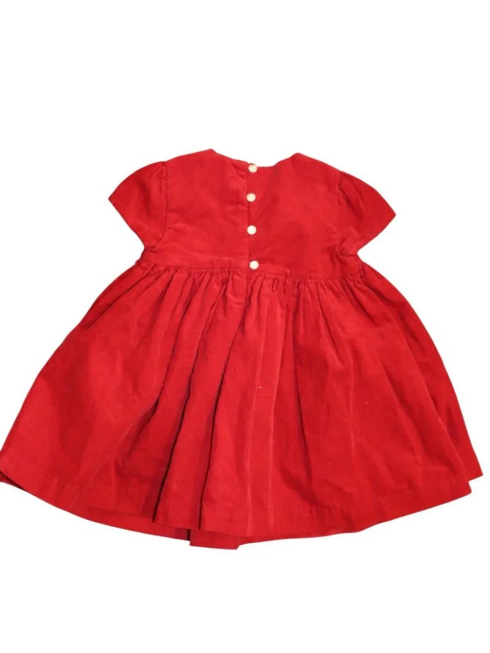 Ralph Lauren Baby Girls Red Corduroy Dress, 6M NWT