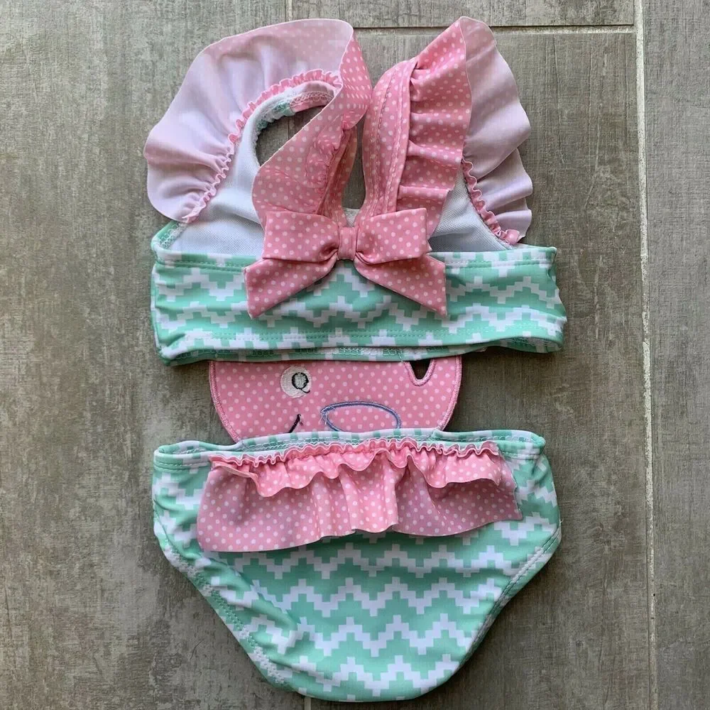 SOL SWIM Toddler Baby Girls One-Piece Swim Bathing Suit Whale Beach Summer 24M