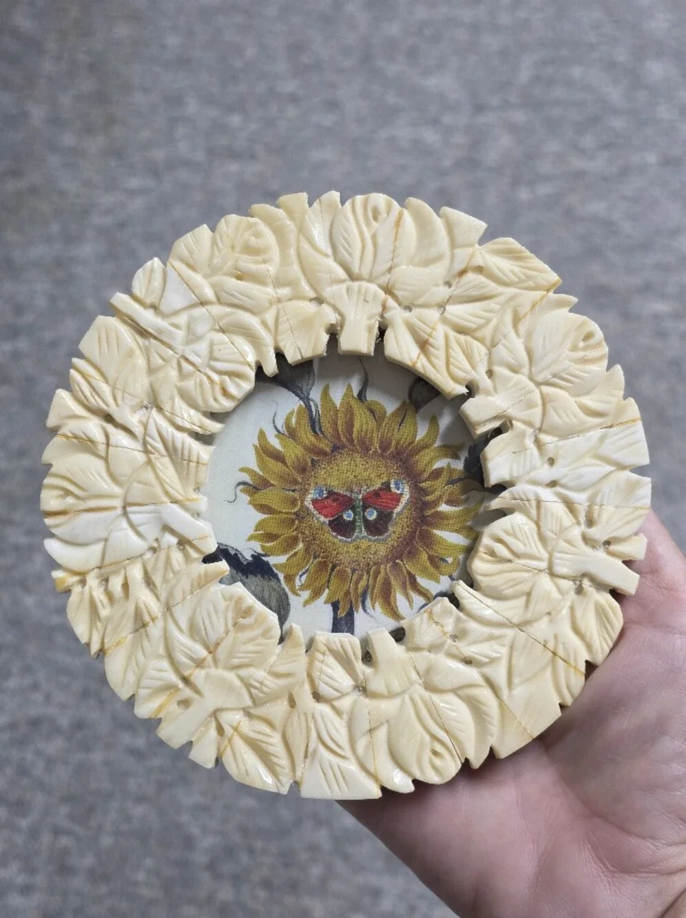 Anthropologie handcrafted round