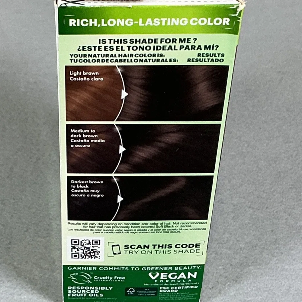 Garnier Nutrisse Ultra Creme 30 Darkest Brown Permanent Hair Color Gray Coverage