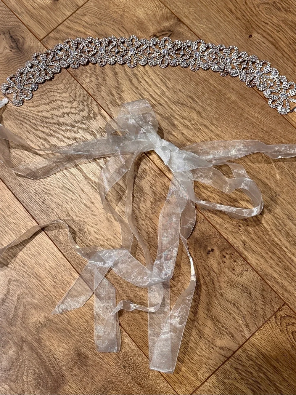 Rose Gold Crystal Bridal Sash Belt | Wedding Dress Band | Size 6-20