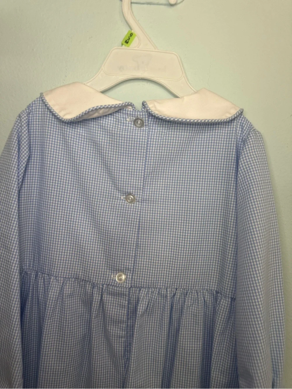 Stitchy Fish Blue Gingham Smocked Farm Animal Longall Romper Boys Size 3T