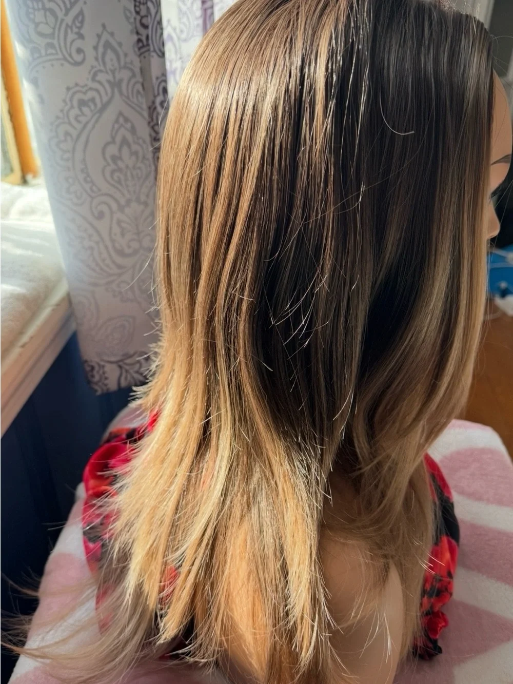 Avalon Brown Sugar Layered Long Wig in Light Brown with Honey Highlights