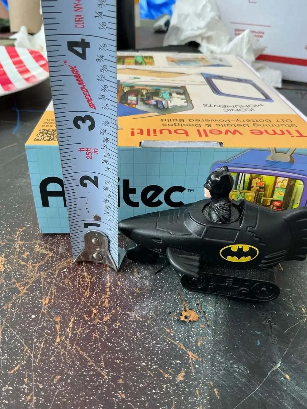 1991 McDonald's Batman Returns Bat-Tank Pull-Back Toy